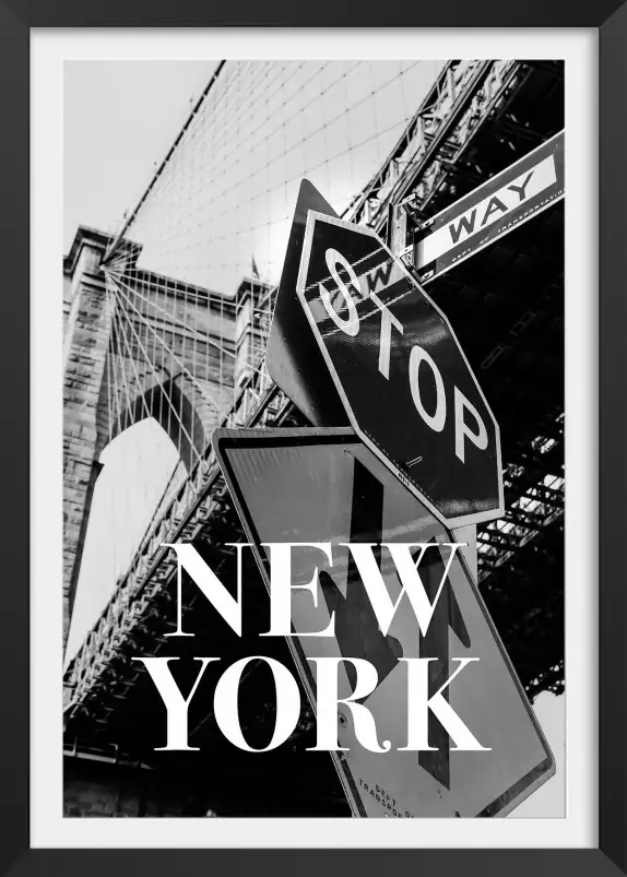 Pont de brooklyn - affiche new york