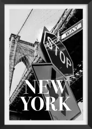 Pont de brooklyn - affiche new york