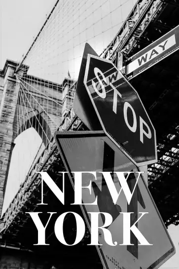 Pont de brooklyn - affiche new york