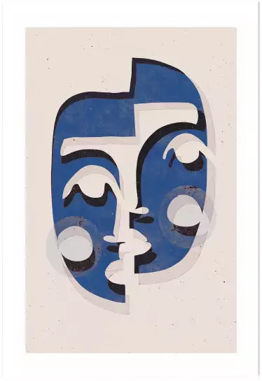 Le masque bleu - tableau art