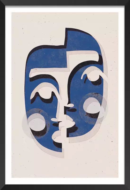 Le masque bleu - tableau art