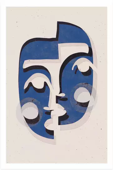 Le masque bleu - tableau art