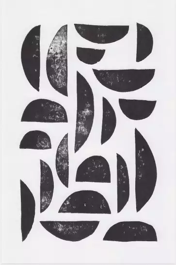 Linogravure abstraite - affiche d'art