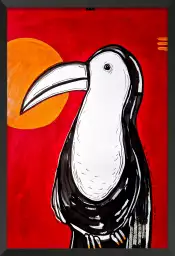 Toucan - il semble que dieu était au costa rica - affiche oiseaux tropicaux