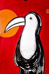 Toucan - il semble que dieu était au costa rica - affiche oiseaux tropicaux