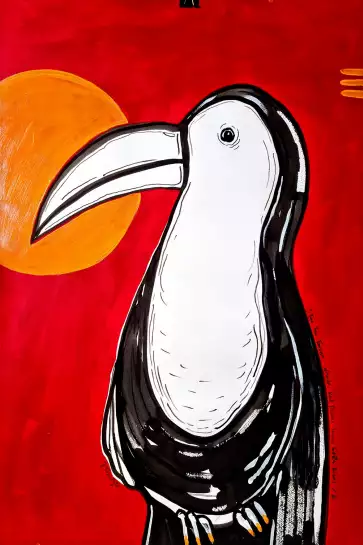 Toucan - il semble que dieu était au costa rica - affiche oiseaux tropicaux