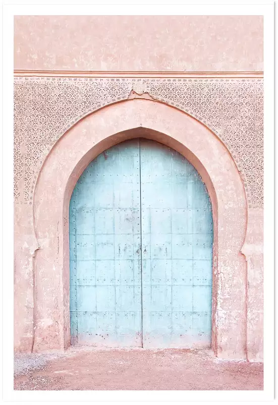 Porte turquoise - affiche orientale