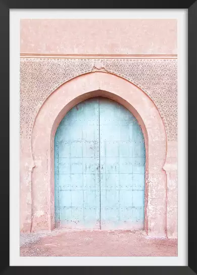 Porte turquoise - affiche orientale