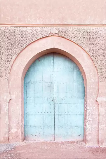 Porte turquoise - affiche orientale