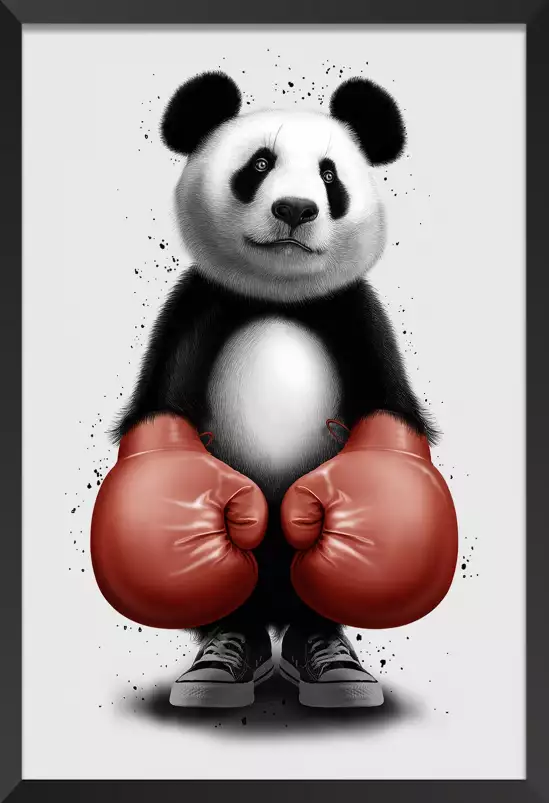 Panda boxer - poster chambre ado