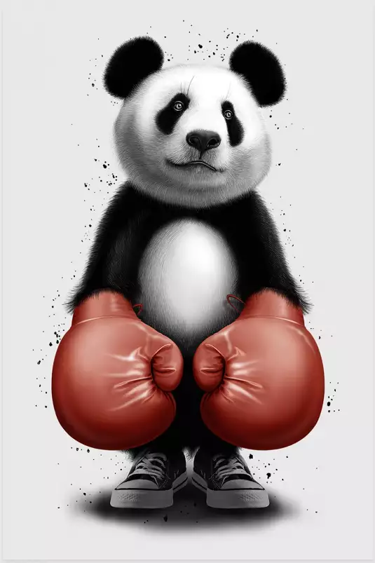 Panda boxer - poster chambre ado