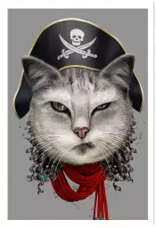 Chat pirate - poster enfant