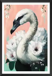 Le cygne - affiche oiseaux