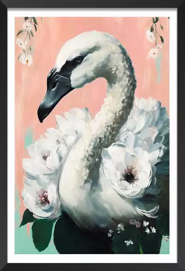 Le cygne - affiche oiseaux