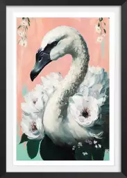 Le cygne - affiche oiseaux