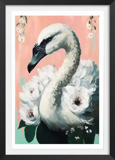 Le cygne - affiche oiseaux