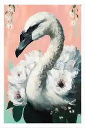 Le cygne - affiche oiseaux