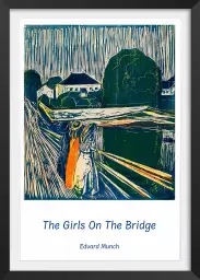 Les filles sur le pont, Munch - affiche de tableau celebre