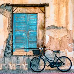 Bicyclette bleue - photo d'art