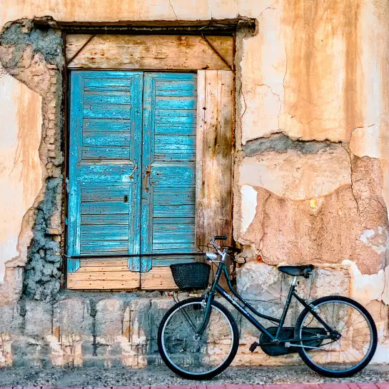 Bicyclette bleue - photo d'art