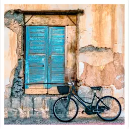 Bicyclette bleue - photo d'art