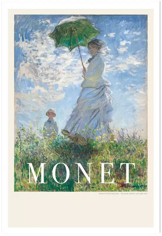 Femme avec parasol - Tableau de Claude Monet