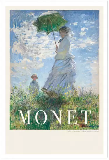 Femme avec parasol - Tableau de Claude Monet