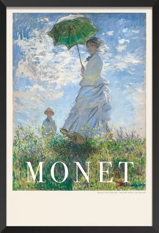 Femme avec parasol - Tableau de Claude Monet