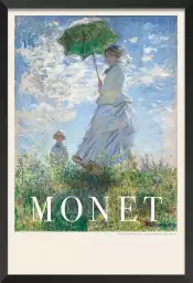 Femme avec parasol - Tableau de Claude Monet