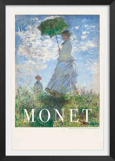 Femme avec parasol - Tableau de Claude Monet