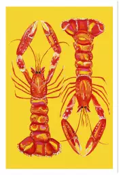 Langoustines - affiche cuisine design