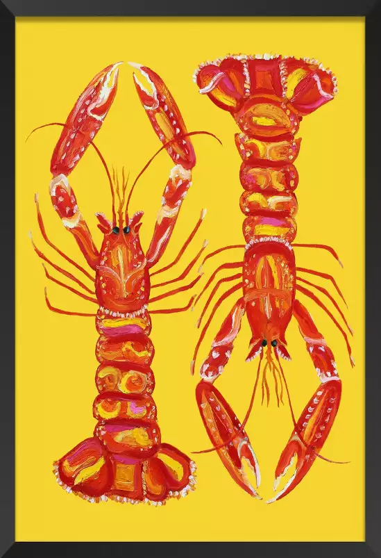 Langoustines - affiche cuisine design