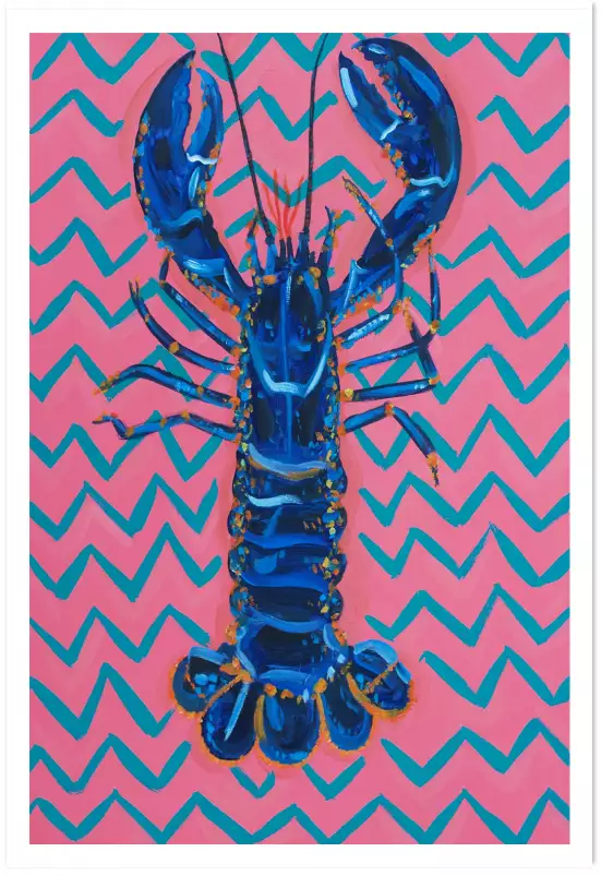 Homard bleu - affiche cuisine design