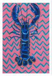 Homard bleu - affiche cuisine design