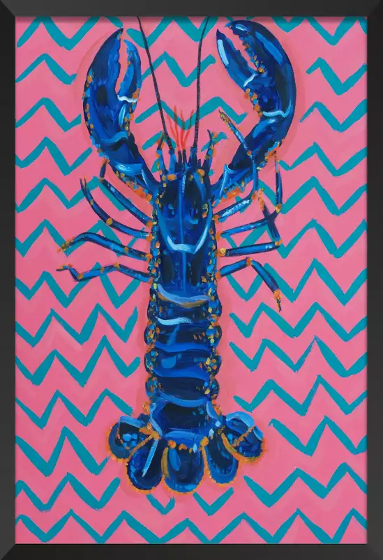 Homard bleu - affiche cuisine design