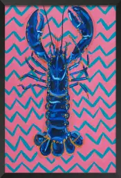 Homard bleu - affiche cuisine design