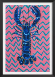 Homard bleu - affiche cuisine design