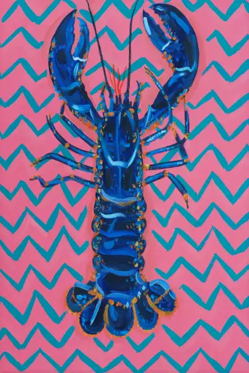 Homard bleu - affiche cuisine design