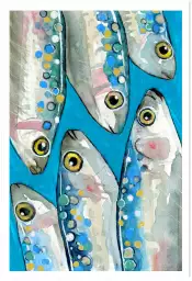 Sardines 2 - affiche cuisine originale