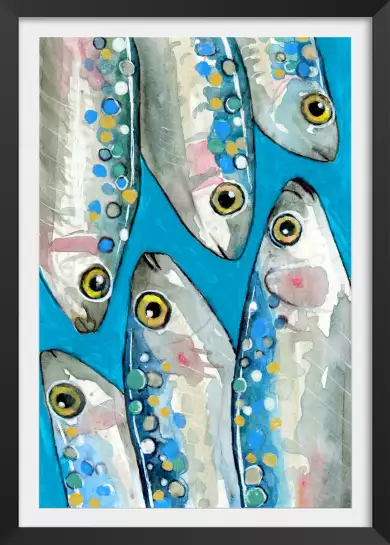 Sardines 2 - affiche cuisine originale