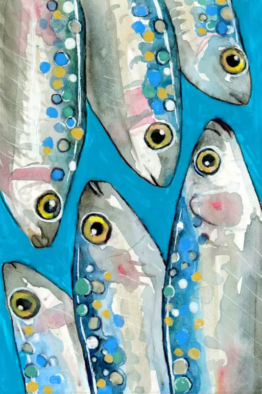 Sardines 2 - affiche cuisine originale