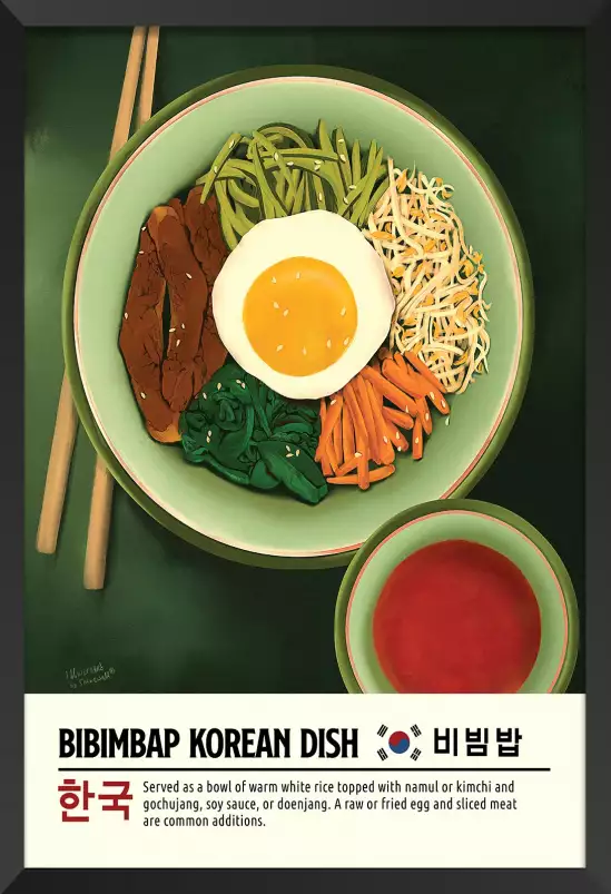 Bibimbap - affiche cuisine originale