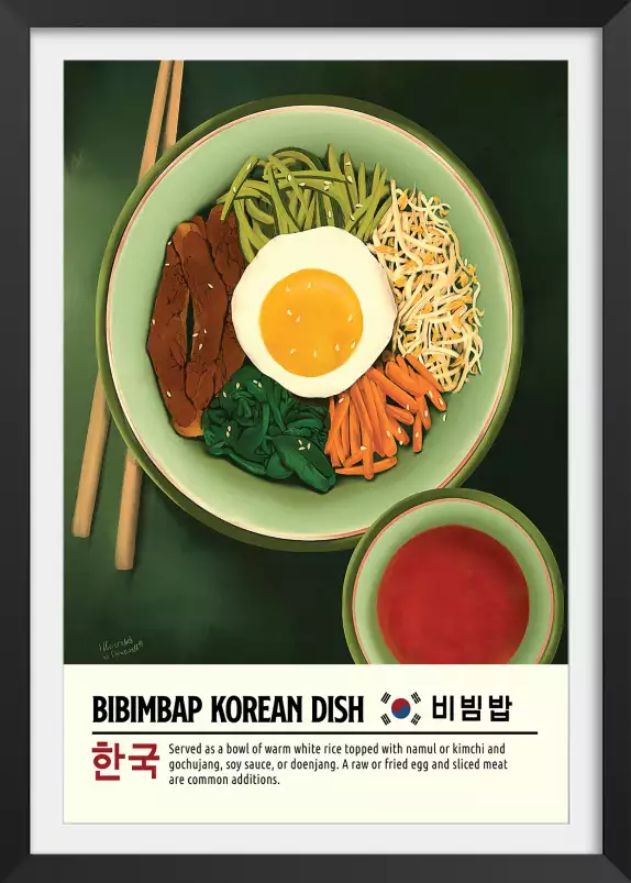 Bibimbap - affiche cuisine originale