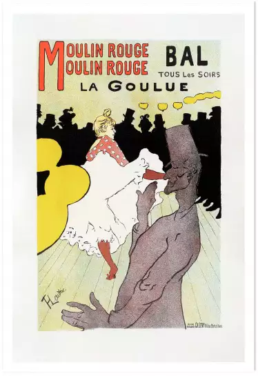 Le moulin rouge la goulue - affiche retro vintage