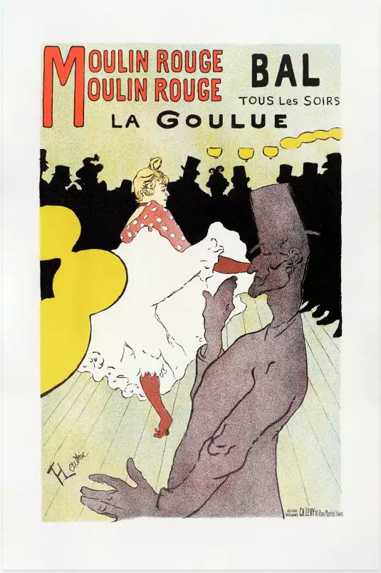 Le moulin rouge la goulue - affiche retro vintage