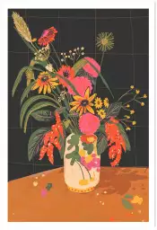 Bouquet lumineux - affiche de fleurs