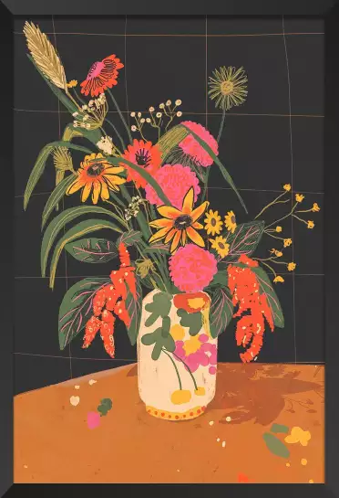 Bouquet lumineux - affiche de fleurs