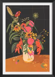 Bouquet lumineux - affiche de fleurs