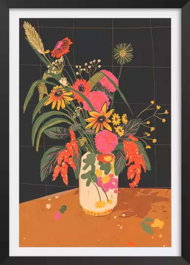 Bouquet lumineux - affiche de fleurs