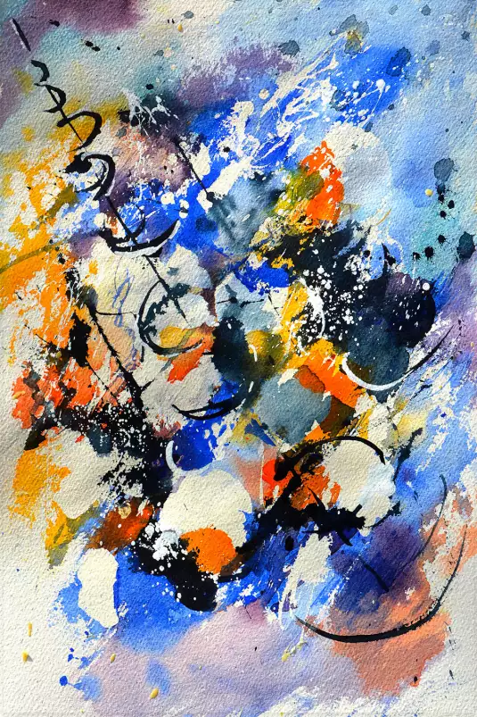 Peinture aquarelle - tableau abstrait